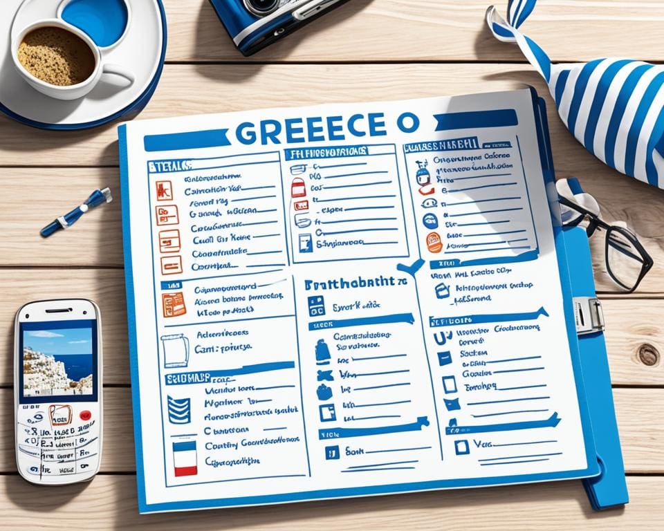 Griekenland reis checklist