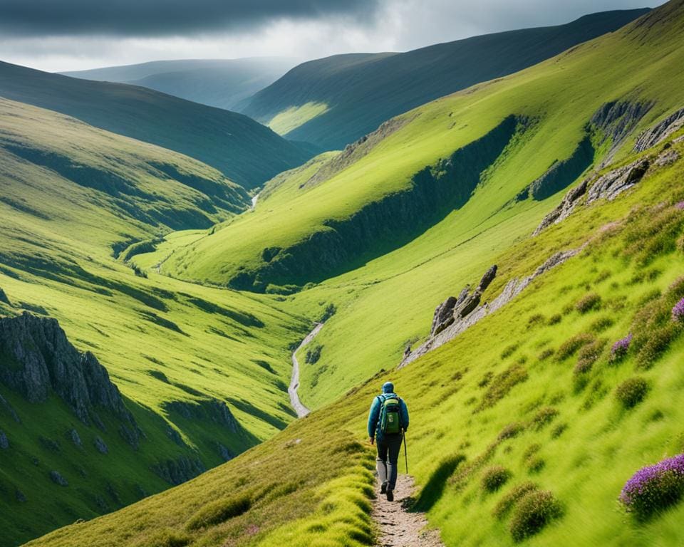 Wandelen in de groene heuvels van Wales