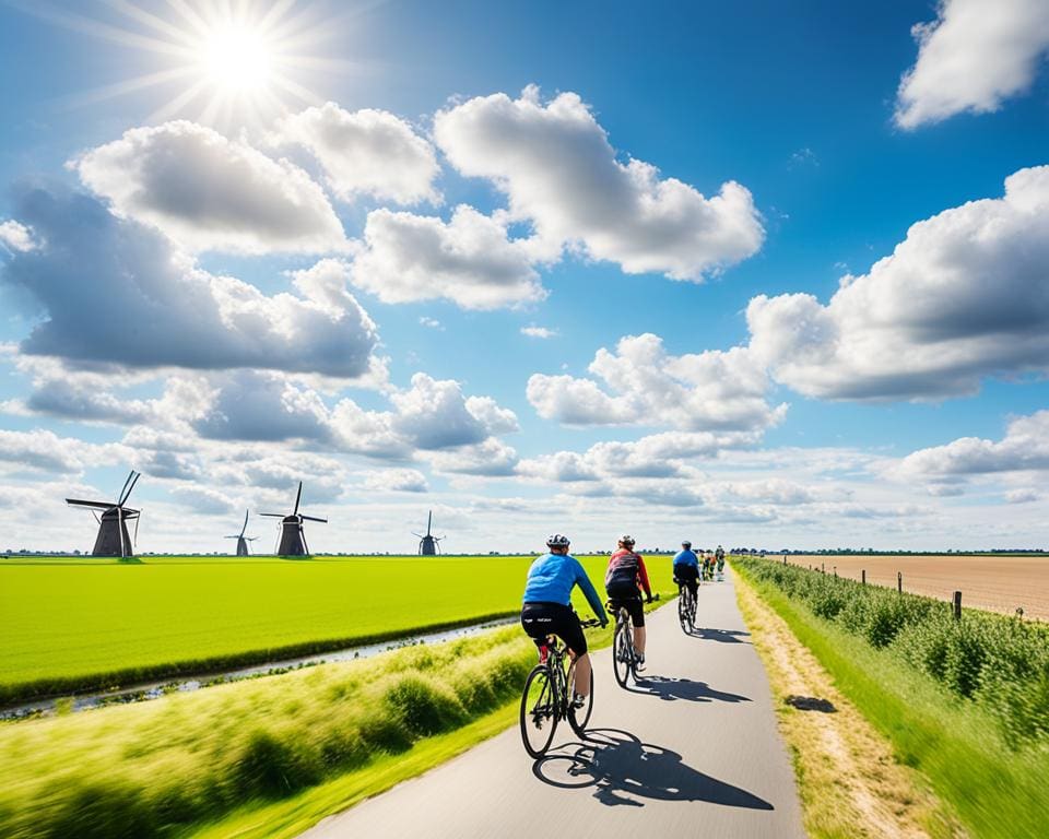 Fietsen door de polders van Nederland