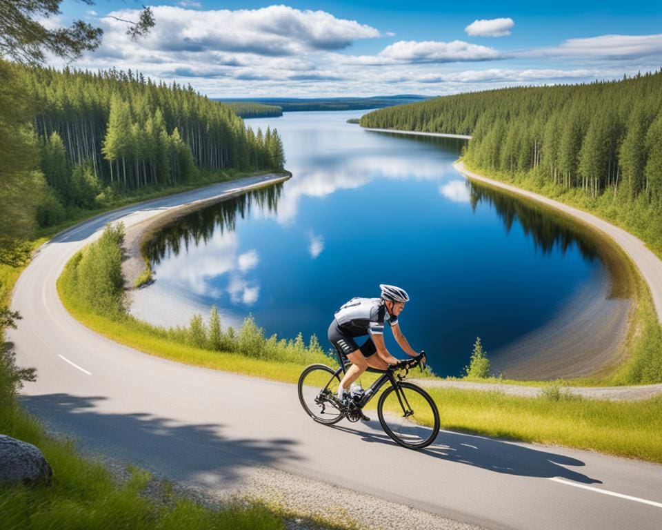 Fietsen langs de meren van Finland