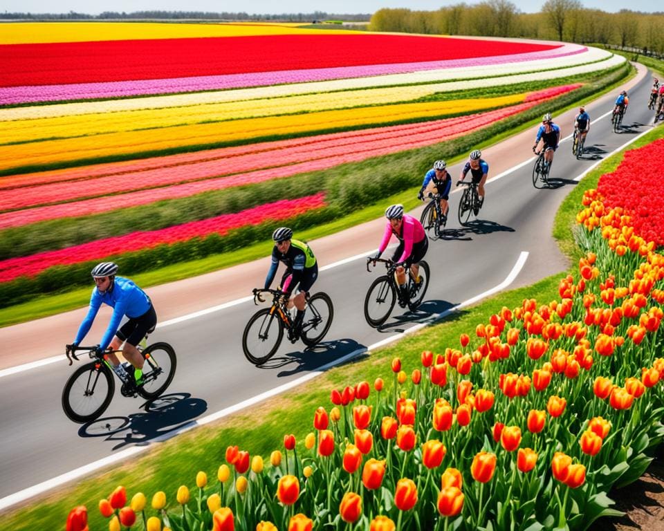 Fietsen langs schilderachtige wegen in Nederland