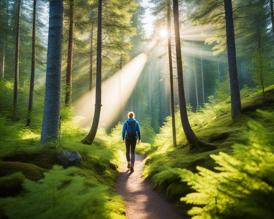 Wandelen door de bossen van Zweden