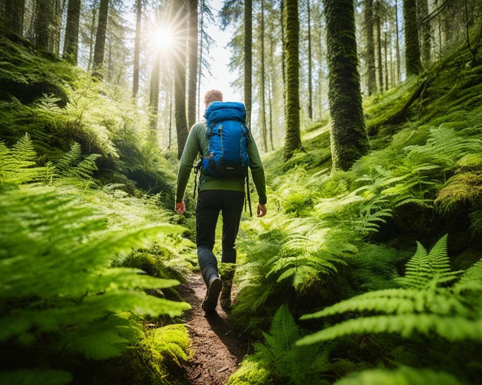 Wandelen door de natuur van Estland