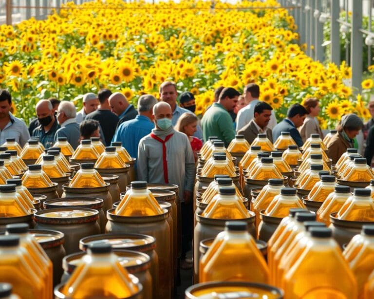 Zonnebloem olie bij groothandel kopen