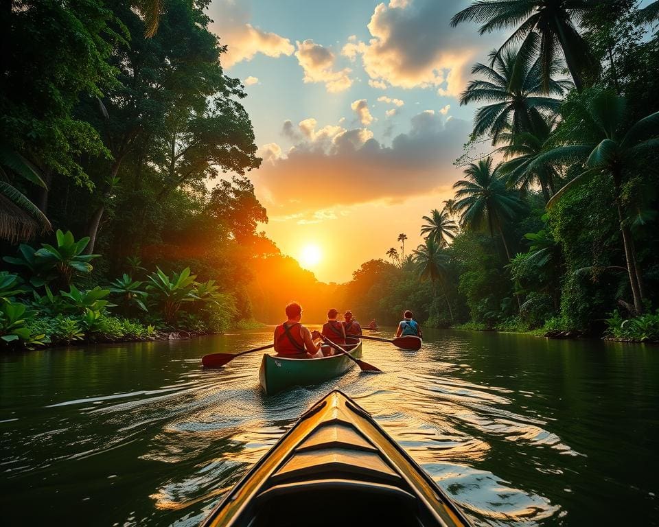 Avontuurlijk kanoën in de Amazone, Brazilië