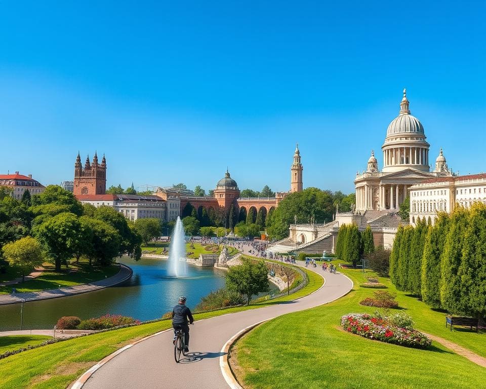 Stadsfietstocht langs iconische monumenten en groene oases