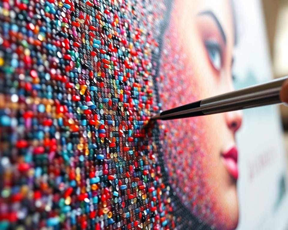 Is diamond painting met eigen foto moeilijk te maken?