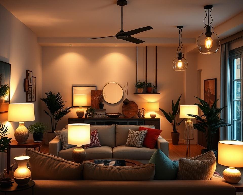 decoratieve lampen sfeervolle verlichting open ruimte