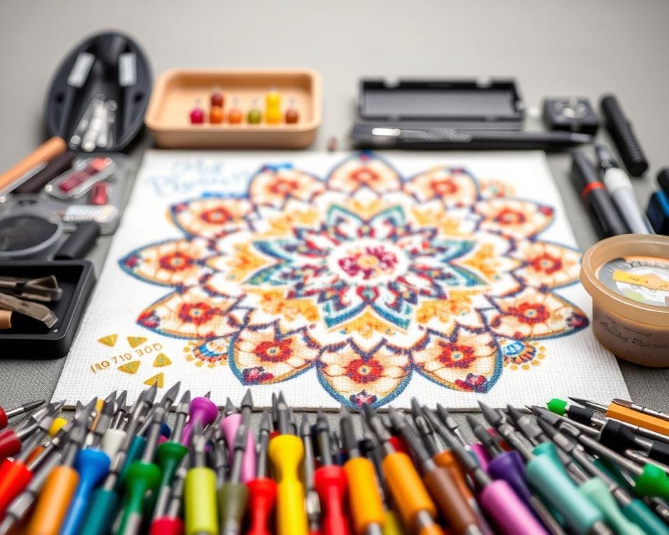 materialen en gereedschappen voor diamond painting