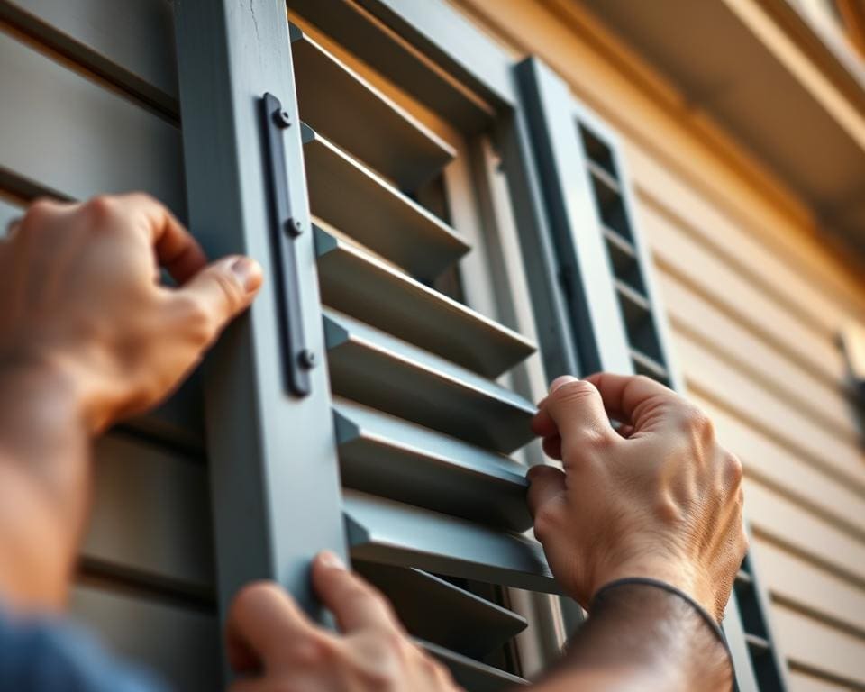 shutters installatieproces