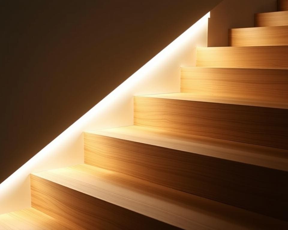 Wat doet een slimme LED-strip onder de trap?