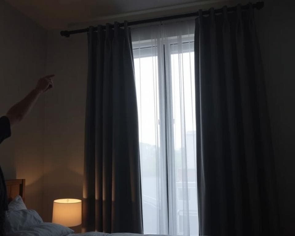 installatie verduisterende gordijnen