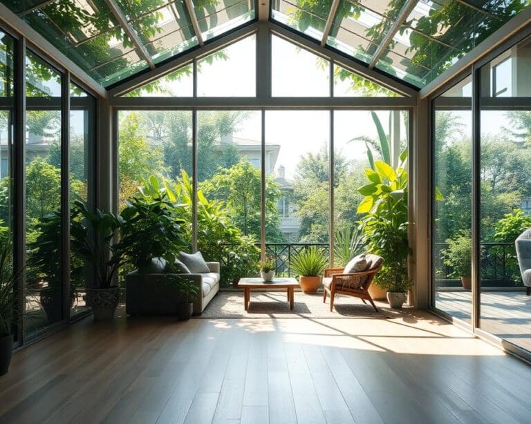 Een serre die binnen en buiten met elkaar verbindt