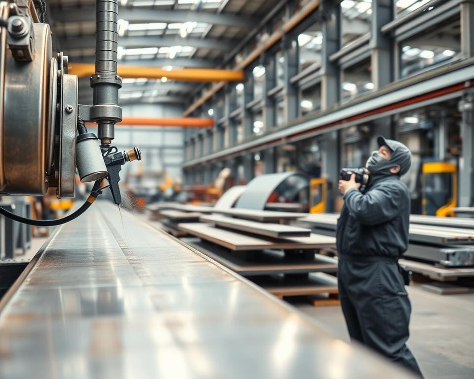 Hoe werkt vloeibaar zink spuiten bij staalcoating?