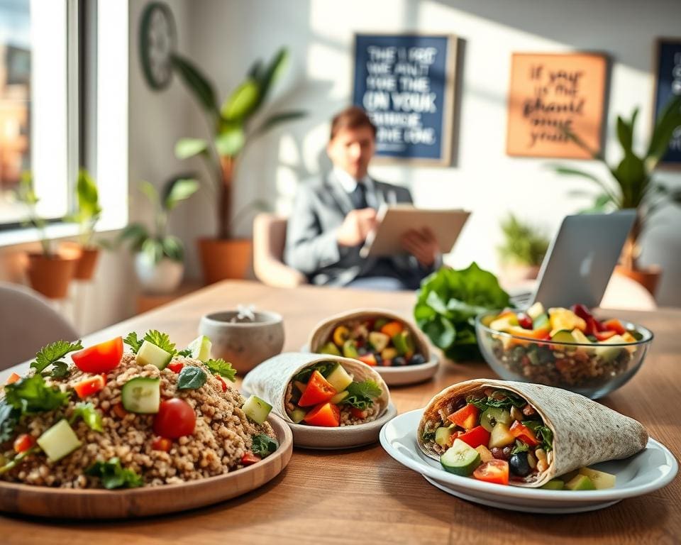 Wat zijn gezonde lunchideeën voor op kantoor?