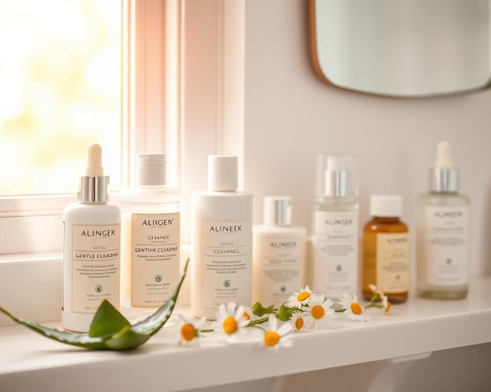 Welke verzorgingsproducten zijn geschikt voor de gevoelige huid?