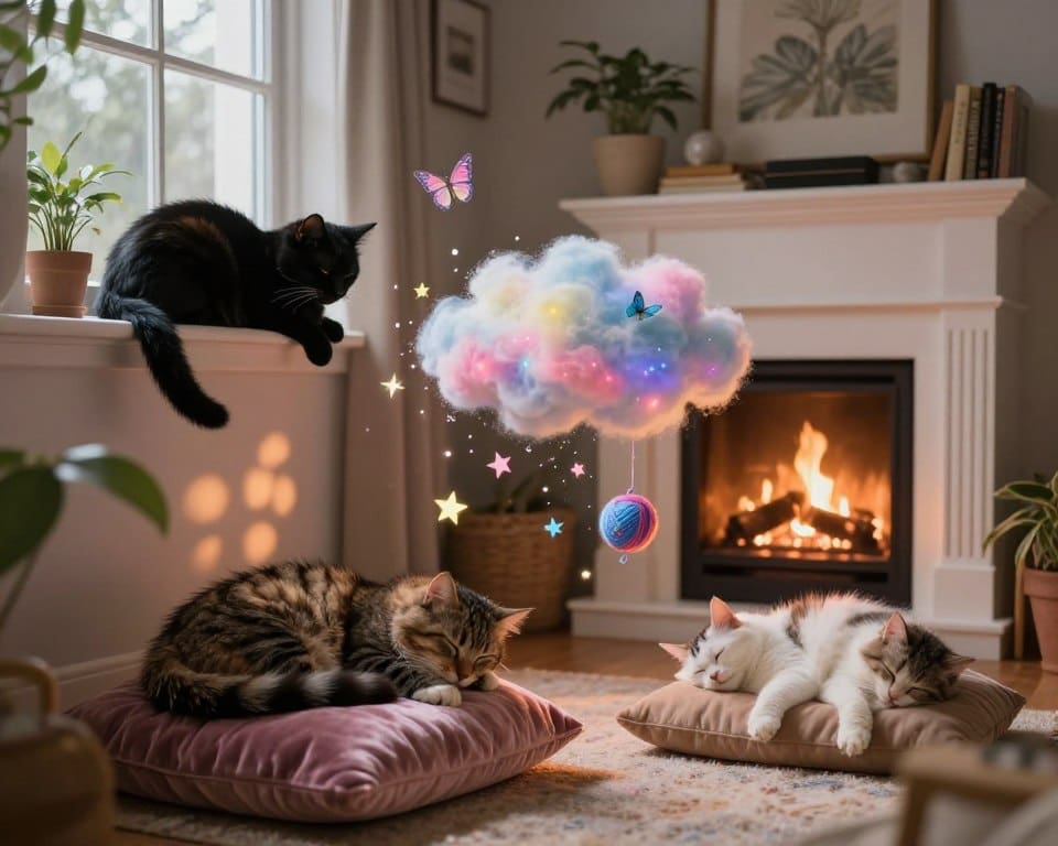 Waar dromen katten over?