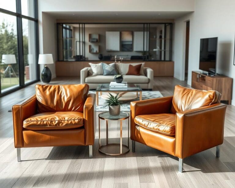 cognac stoelen combineren